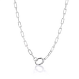 Linda Tahija Paperclip Necklace Silver