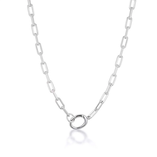 Linda Tahija Paperclip Necklace Silver