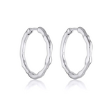 Linda Tahija Relic Max Hoop Earrings Silver