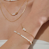 Linda Tahija Tidal Pearl Bracelet Gold