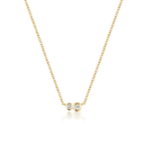 Linda Tahija Duo Necklace - White Topaz Gold