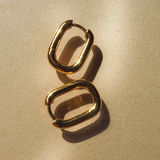 Luv Aj Chain Link Huggies- Gold
