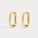 Luv Aj Chain Link Huggies- Gold