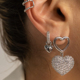 Luv Aj Puffy Heart Huggies- Silver