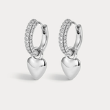 Luv Aj Puffy Heart Huggies- Silver