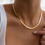 Luv Aj The Classique Herringbone Chain- Gold