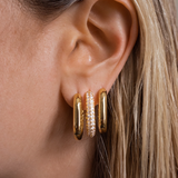 Luv Aj XL Chain Link Hoops- Gold