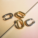Luv Aj XL Chain Link Hoops- Silver