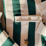 Konges Sløjd Manis Knit Polo Pine Grove Stripe