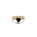 Stolen Girlfriends Club Mini Claw Ring Onyx - Gold