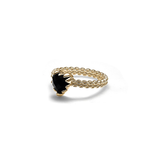 Stolen Girlfriends Club Mini Claw Ring Onyx - Gold