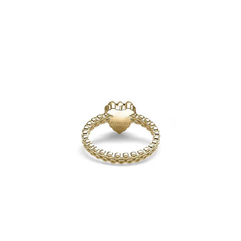 Stolen Girlfriends Club Mini Claw Ring Onyx - Gold