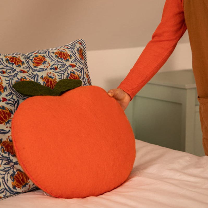 Muskhane Clementine Cushion - Pure Orange