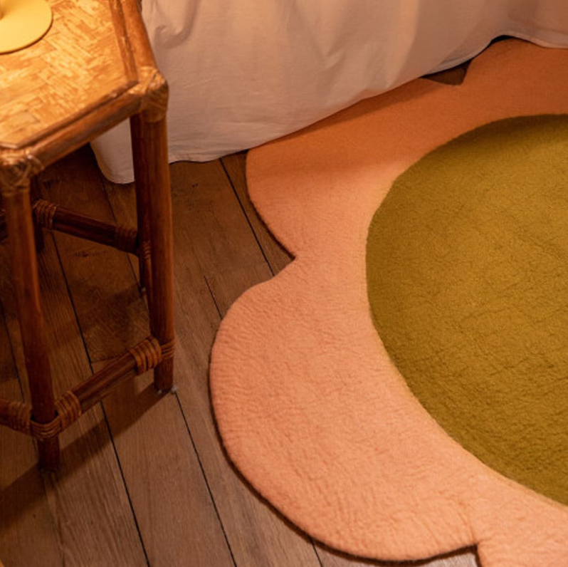 Muskhane Daisy Rug Pure Blush/Pistachio