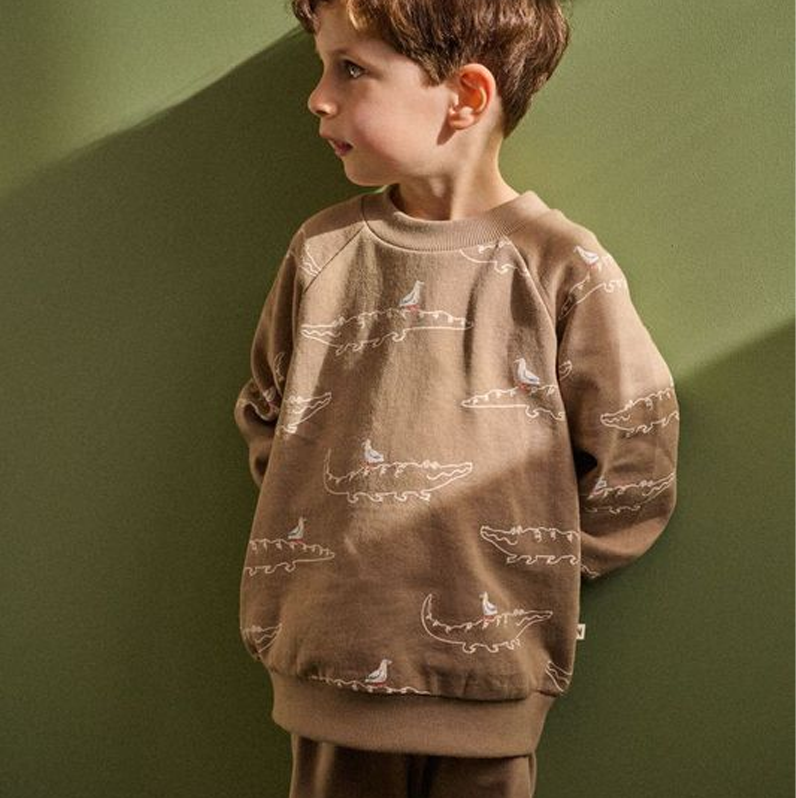 Nature Baby Emerson Sweater - Curious Crocodiles