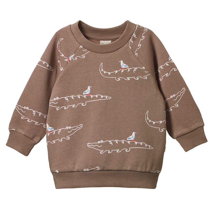 Nature Baby Emerson Sweater - Curious Crocodiles