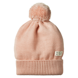 Nature Baby Alpine Pom Pom Beanie - Rose Dust