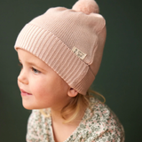 Nature Baby Alpine Pom Pom Beanie - Rose Dust