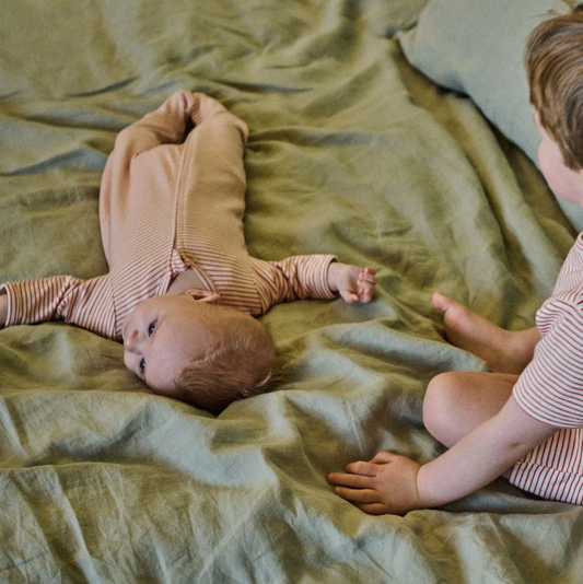 Nature Baby Dreamlands Suit Red Pinstripe