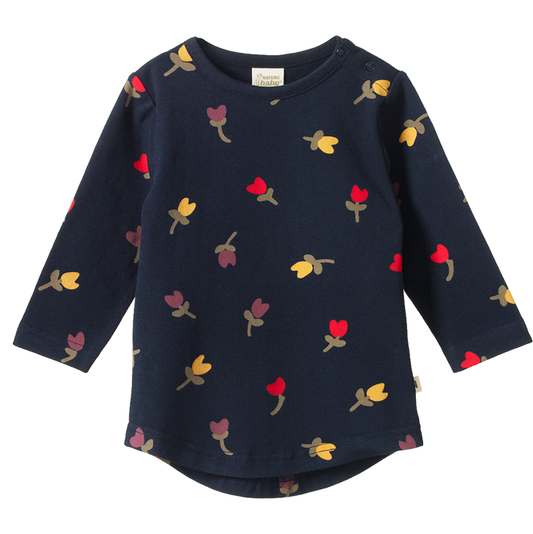 Nature Baby Stretch Jersey Everyday Tee Navy Tulip