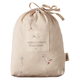 Nature Baby Fitted Sheet Jersey - Goose Lullaby Print