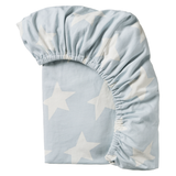 Nature Baby Fitted Sheet Jersey - Magic Blue Print