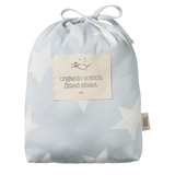 Nature Baby Fitted Sheet Jersey - Magic Blue Print