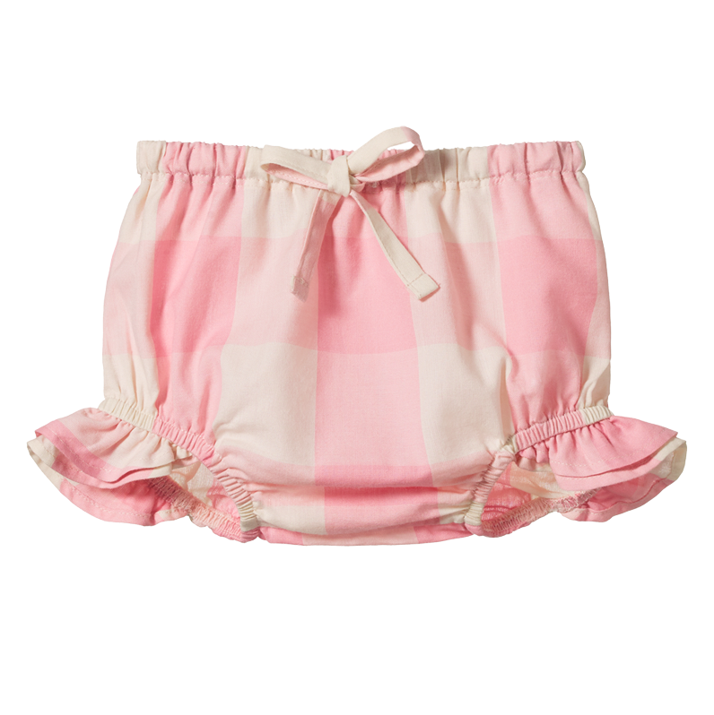 Nature Baby Gingham Petal Bloomers Summer Check