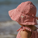 Nature Baby Gingham Sunhat Red Check