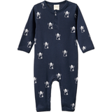 Nature Baby Henley Pyjama Suit Lighthouse Print