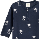 Nature Baby Henley Pyjama Suit Lighthouse Print