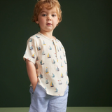 Nature Baby James Short Linen Blue Stripe