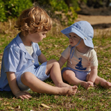 Nature Baby James Short Linen Blue Stripe
