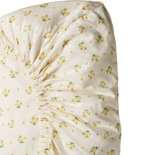 Nature Baby Jersey Fitted Sheet Daisy Daze