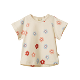 Nature Baby Juniper Tee Flora Stamp Print