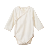 Nature Baby Long Sleeve Kimono Bodysuit - Natural