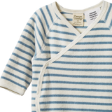 Nature Baby Terry Kimono Stretch and Grow Powder Blue Sailor Stripe