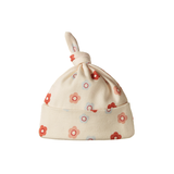 Nature Baby Cotton Knotted Beanie Petite Flora Stamp