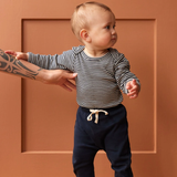 Nature Baby Long Sleeve Bodysuit - Navy Stripe