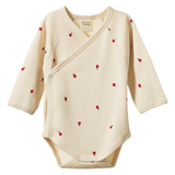 Nature Baby Long Sleeve Kimono Bodysuit Radish Print