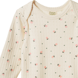 Nature Baby Pointelle Long Sleeve Bodysuit Posey Blossom