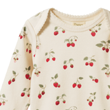 Nature Baby Long Sleeve Bodysuit Strawberry Blush