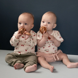 Nature Baby Long Sleeve Bodysuit Strawberry Blush