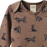 Nature Baby Long Sleeve Merino Bodysuit Foxy Print