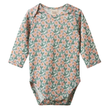 Nature Baby Long Sleeve Merino Bodysuit Garland Print