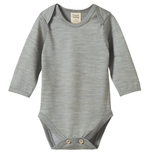 Nature Baby Merino Long Sleeve Bodysuit Grey Marle