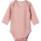 Nature Baby Merino Long Sleeve Bodysuit - Mauve Marl