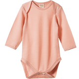 Nature Baby Merino Long Sleeve Bodysuit Rose Dust