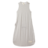 Nature Baby Organic Cotton and Merino Sleeping Bag - Grey Marl Stripe