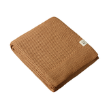 Nature Baby Merino Knit Blanket - Caramel
